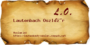 Lautenbach Oszlár névjegykártya